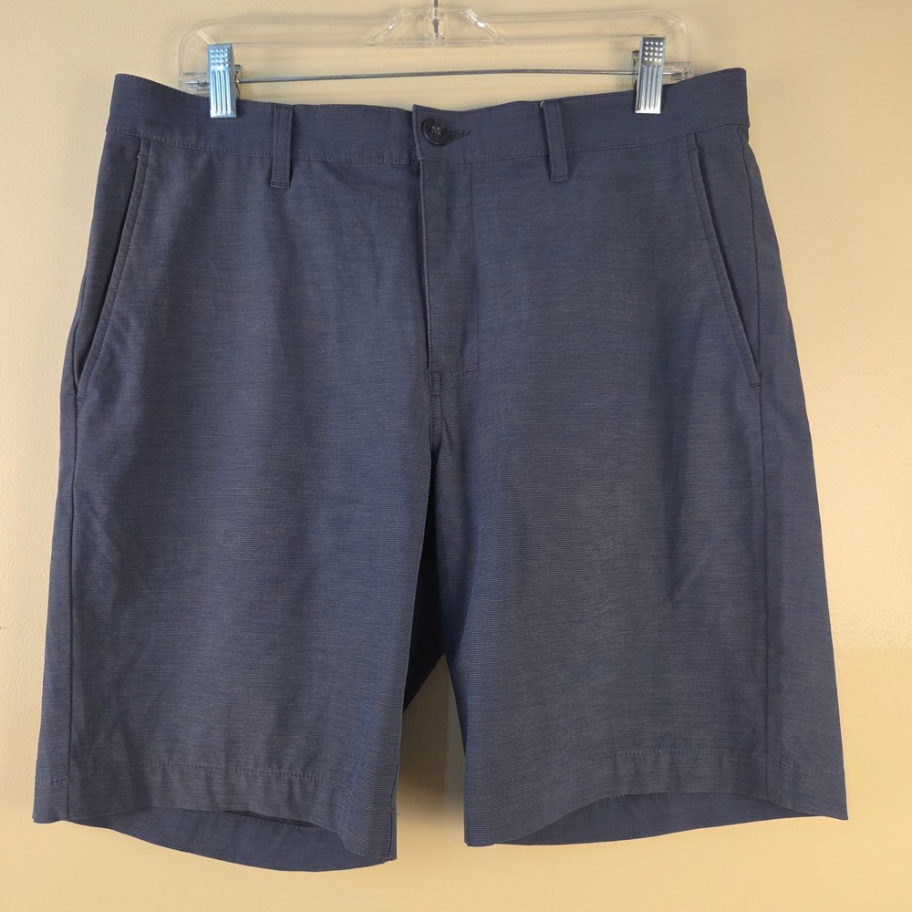 Callaway Mens Golf Shorts Size 34 Navy Blue Textured Micro Stripe Stretch 9 In